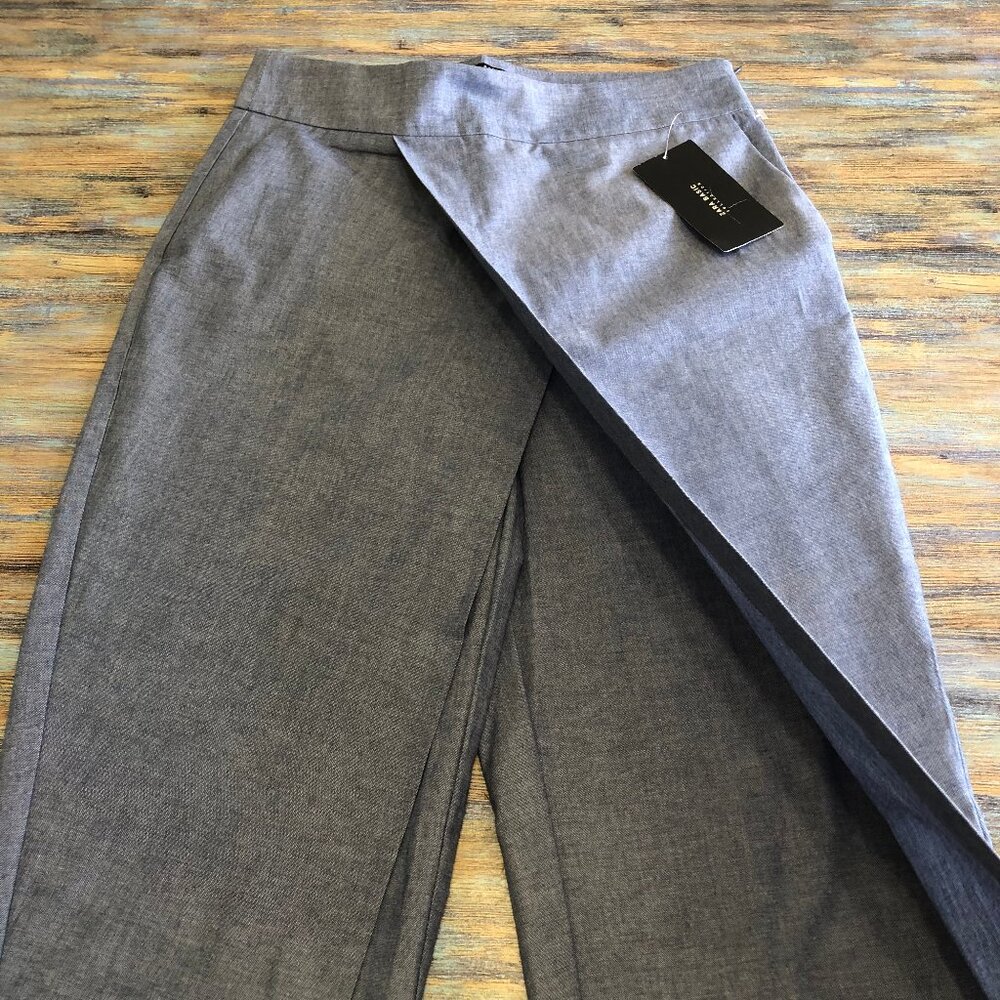 Zara Basics Collection Pants Overlap Wrap Front B… - image 1